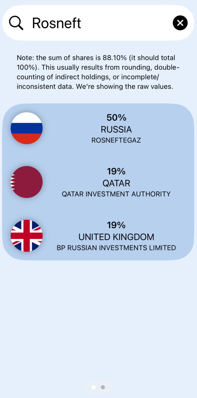 inside the app